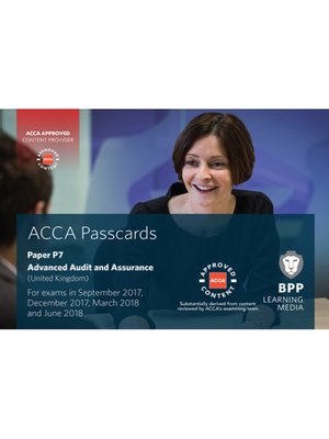 cover image of ACCA P7 Advanced Audit and Assurance (UK): Passcards